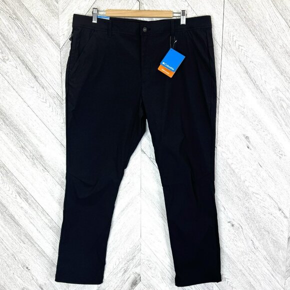Columbia Mesa Pants Mens Size 38x30 Regular Fit Omni-Shade Black New NWT - Picture 1 of 10